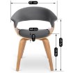 Mebel Elite Стул Gary из велюра, серый/золотой дуб, ME.GARY/P/DZ/V/DG/K - Home Club, изображение 6