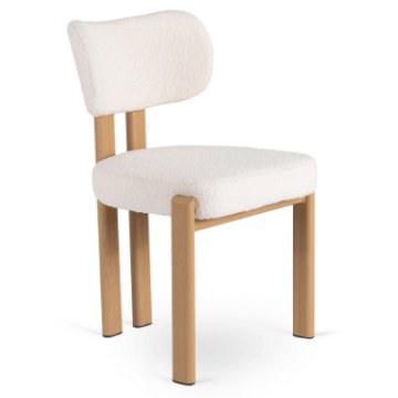 Mebel Elite Стілець Grenada Дуб/Кремовий букле, ME.GRENADA/KR/D/TB/K - Home Club
