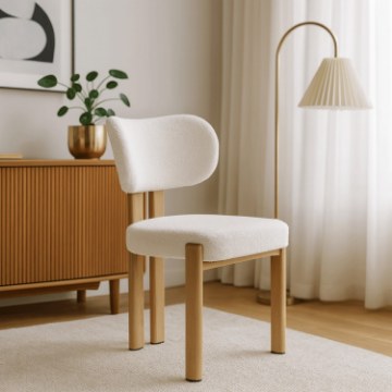 Mebel Elite Стул Grenada «Дуб/Кремовый букле», ME.GRENADA/KR/D/TB/K - Home Club