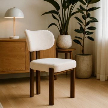 Mebel Elite Стул Grenada, орех/кремовый букле, ME.GRENADA/KR/O/TB/K - Home Club