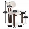 Mebel Elite Стілець Grenada, горіх/кремовий букле, ME.GRENADA/KR/O/TB/K - Home Club, зображення 6