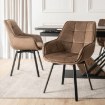 Mebel Elite Обертове крісло Luna, коричневе, велюрове, ME.LUNA/BR/V/K - Home Club, зображення 3
