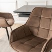Mebel Elite Обертове крісло Luna, коричневе, велюрове, ME.LUNA/BR/V/K - Home Club, зображення 4