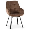 Mebel Elite Обертове крісло Luna, коричневе, велюрове, ME.LUNA/BR/V/K - Home Club, зображення 6