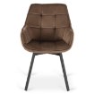 Mebel Elite Обертове крісло Luna, коричневе, велюрове, ME.LUNA/BR/V/K - Home Club, зображення 7
