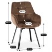 Mebel Elite Обертове крісло Luna, коричневе, велюрове, ME.LUNA/BR/V/K - Home Club, зображення 10
