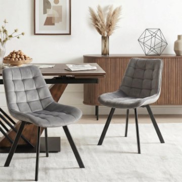 Mebel Elite Стул Rick, серый велюр, ME.RICK/P/V/K - Home Club