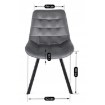 Mebel Elite Стул Rick, серый велюр, ME.RICK/P/V/K - Home Club, изображение 6