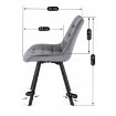 Mebel Elite Стул Rick, серый велюр, ME.RICK/P/V/K - Home Club, изображение 7