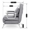Mebel Elite Раскладной кресло Bart, серый, ME.BART/P/T/FW - Home Club, изображение 13
