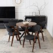 Mebel Elite Стул Ruiz, чёрный/орех, ME.RUIZ/CZ/O/T/K - Home Club, изображение 2