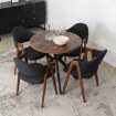 Mebel Elite Стул Ruiz, чёрный/орех, ME.RUIZ/CZ/O/T/K - Home Club, изображение 3