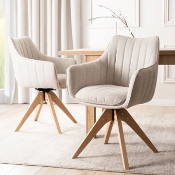 Mebel Elite Вращающееся кресло Lemon светло-бежевого цвета, ME.LEMON/JBZ/T/K - Home Club