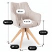 Mebel Elite Вращающееся кресло Lemon светло-бежевого цвета, ME.LEMON/JBZ/T/K - Home Club, изображение 10