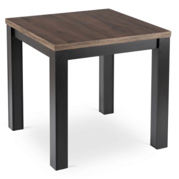 Mebel Elite Раздвижной стол Max 80–160 см, орех/чёрный, W.MAX/OM/CZ/S - Home Club