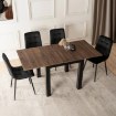 Mebel Elite Раздвижной стол Max 80–160 см, орех/чёрный, W.MAX/OM/CZ/S - Home Club, изображение 3