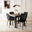 Mebel Elite Раздвижной стол Max 80–160 см, орех/чёрный, W.MAX/OM/CZ/S - Home Club, изображение 5