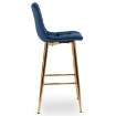 Mebel Elite Барный стул Ariel, темно-синий, велюровый, ME.ARIEL/GR/ZL/V/H - Home Club, изображение 5