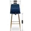 Mebel Elite Барный стул Ariel, темно-синий, велюровый, ME.ARIEL/GR/ZL/V/H - Home Club, изображение 7