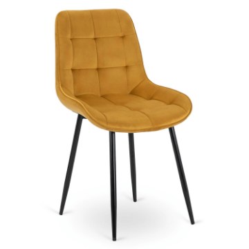 Mebel Elite Стілець Chris, гірчичного кольору, велюровий, ME.CHRIS/CU/CZ/V/K - Home Club