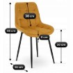 Mebel Elite Стул Chris, горчичного цвета, велюровый, ME.CHRIS/CU/CZ/V/K - Home Club, изображение 9