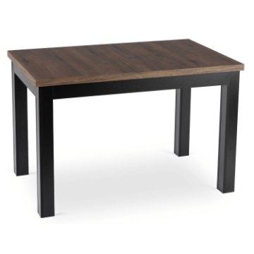 Mebel Elite Стол Skubi, раскладной, 120–160 см, орех/чёрный, W.SKUBI/OM/CZ/S - Home Club