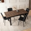 Mebel Elite Стол Skubi, раскладной, 120–160 см, орех/чёрный, W.SKUBI/OM/CZ/S - Home Club, изображение 4
