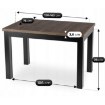 Mebel Elite Стол Skubi, раскладной, 120–160 см, орех/чёрный, W.SKUBI/OM/CZ/S - Home Club, изображение 8