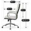 Mebel Elite Вращающееся кресло Camilo, белый цвет, экокожа, ME.CAMILO/B/E/FO - Home Club, изображение 8