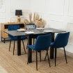 Mebel Elite Стілець Chris, темно-синій, велюровий, ME.CHRIS/GR/CZ/V/K - Home Club, зображення 3