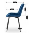 Mebel Elite Стілець Chris, темно-синій, велюровий, ME.CHRIS/GR/CZ/V/K - Home Club, зображення 9