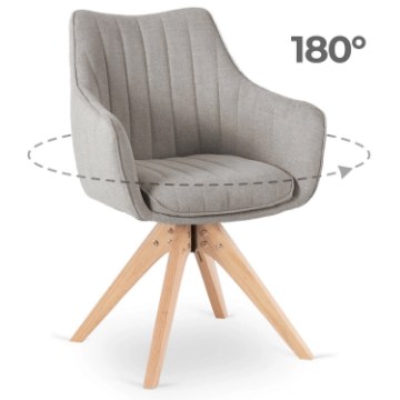 Mebel Elite Обертове крісло Lemon, сіре, ME.LEMON/P/T/K - Home Club