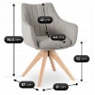 Mebel Elite Обертове крісло Lemon, сіре, ME.LEMON/P/T/K - Home Club, зображення 7