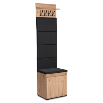 Mebel Elite Комплект для прихожей Parma 50 см, дуб Artisan/графит, W.PARMA/80/DA/PRZEDPO/ZES1 - Home Club