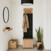 Mebel Elite Комплект для прихожей Parma 50 см, дуб Artisan/графит, W.PARMA/80/DA/PRZEDPO/ZES1 - Home Club, изображение 2