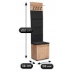 Mebel Elite Комплект для прихожей Parma 50 см, дуб Artisan/графит, W.PARMA/80/DA/PRZEDPO/ZES1 - Home Club, изображение 9