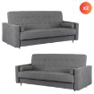 Mebel Elite Комплект из 2 диванов-кроватей Malta, серый, PPHUE.MAXIM/POLARIS19/Z2/WER - Home Club