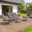 Mebel Elite Набор садовой мебели Megara, серый, ME.MEGARA/CZ/T/ZES - Home Club, изображение 2