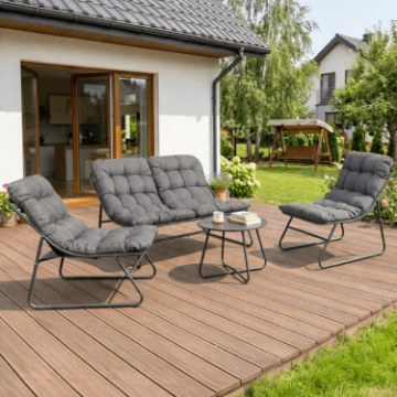 Mebel Elite Набор садовой мебели Megara, серый, ME.MEGARA/CZ/T/ZES - Home Club