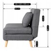 Mebel Elite Двухместное раскладное кресло Marry 2, серого цвета, ME.MARRY2/P/DNAT/T/FW - Home Club, изображение 14