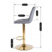 Mebel Elite Барный стул Arcos, серый, велюровый, ME.ARCOS/P/ZL/V/H - Home Club, изображение 9