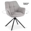 Mebel Elite Обертове крісло Peony 2, сіре, ME.PEONY2/P/T/K - Home Club