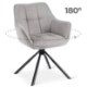 Mebel Elite Вращающееся кресло Peony 2, серого цвета, ME.PEONY2/P/T/K - Home Club