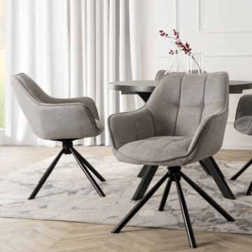 Mebel Elite Вращающееся кресло Peony 2, серого цвета, ME.PEONY2/P/T/K - Home Club