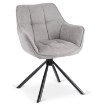 Mebel Elite Обертове крісло Peony 2, сіре, ME.PEONY2/P/T/K - Home Club, зображення 6