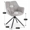 Mebel Elite Обертове крісло Peony 2, сіре, ME.PEONY2/P/T/K - Home Club, зображення 10