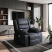 Mebel Elite Массажное кресло с электроприводом и откидной спинкой Jasper, чёрная экокожа, ME.JASPER/CZ/E/FW - Home Club, изображение 2