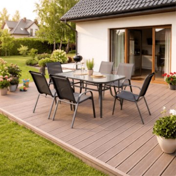 Mebel Elite Комплект садовой мебели Liberty, чёрный, ME.LIBERTY/P/T/OGR/ZES - Home Club