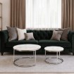 Mebel Elite Набор керамических столиков Amara Max «Белый мрамор/Серебристый», ME.MAXAMARA/BM/SR/CER/L - Home Club, изображение 2