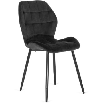Mebel Elite Стілець Lucky, чорний, велюровий, ME.LUCKY/CZ/V/K - Home Club